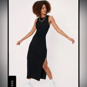 NWT NASTYGAL BLACK RIBBED DRESS
